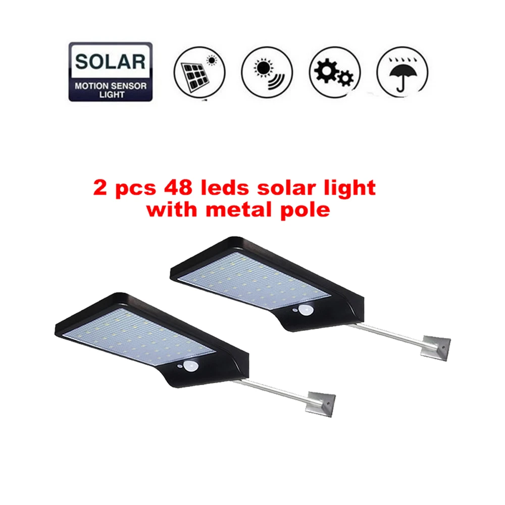 

2/4pcs 48 Degree Radar Sensor Led Solar Lamp Dark Light Auto On Smart Night Light Motion Detector High Sensitivity Outdoor Light