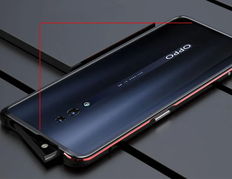 OPPO Reno2 Золотая алюминиевая рама Гибридный армированный противоударный прочный защитный чехол для OPPO Reno металлический бампер жесткий ударопрочный чехол