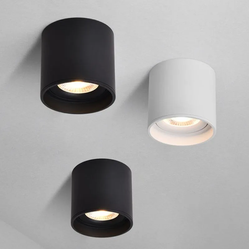 LED Ceiling Lamp Surface Mount Dimmable Cylinder LED Downlights 7W 9W 10W 15W 18W 20W COB Ceiling Spot Lights