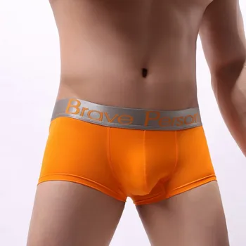 

BRAVE PERSON 2019 New Arrival Men's soild Underwear Male Boxer Shorts Cotton Fashion Sexy Boxers Men Underpants Boxer Panties