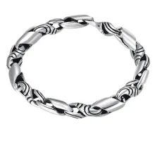 Подлинные 925 пробы серебряные наручные ювелирные изделия ретро тайские серебряные Простые мужские браслеты красивые ювелирные изделия Модные аксессуары