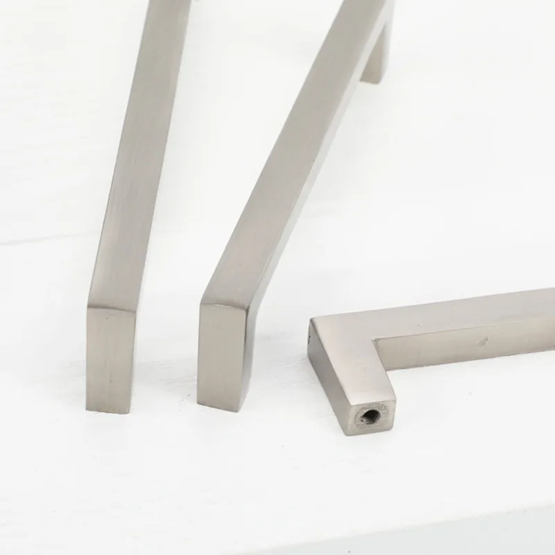Black Cabinet Handles Kitchen Door Handles Drawer Knobs Aluminum Alloy Wardrobe Door Brushed Modern Style Hardware furniture handles kitchen door handles