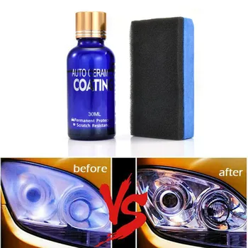 

9H 30ML Car Headlight Repair Coating Solution Repair Kit Oxidation Rearview Coating Headlight Polishing Anti-scratch Liquid