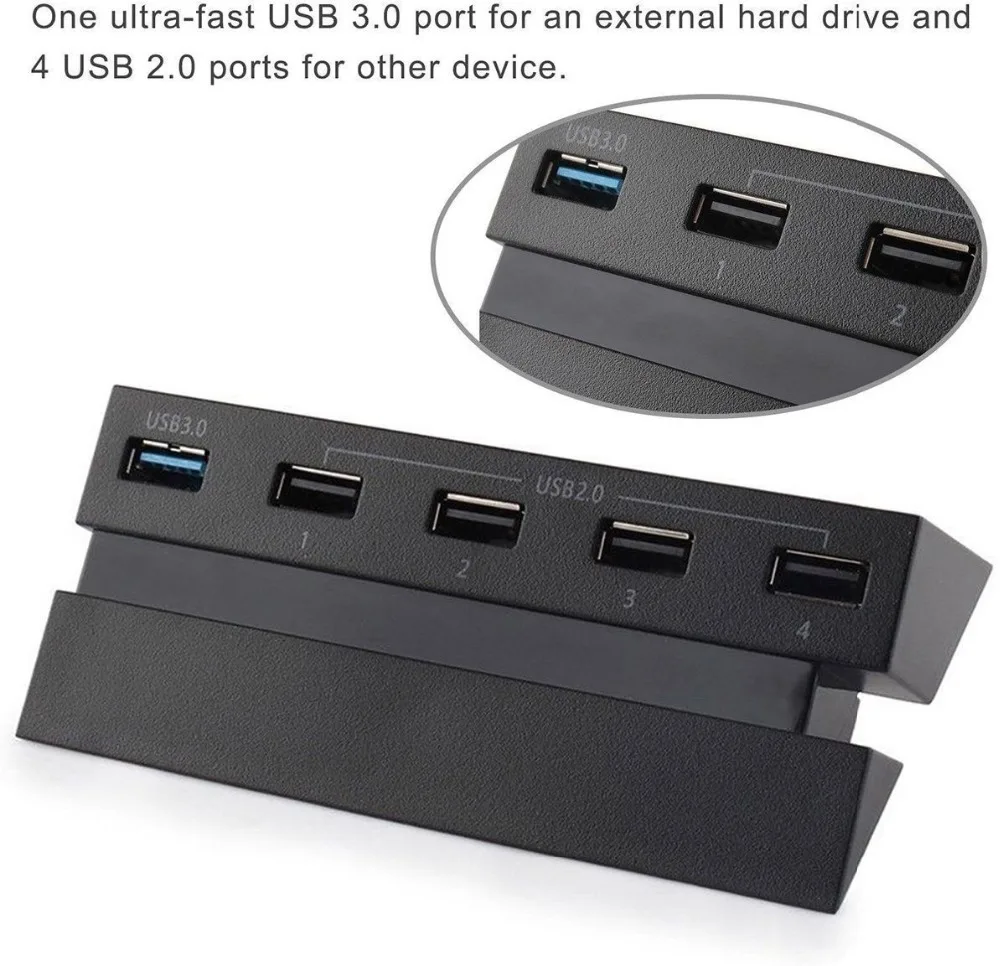Мини 5 портов USB 3,0 2,0 концентратор удлинитель высокоскоростной адаптер конвертер для sony Playstation 4 PS4 Консоль конвертировать 2 порта в 5 портов