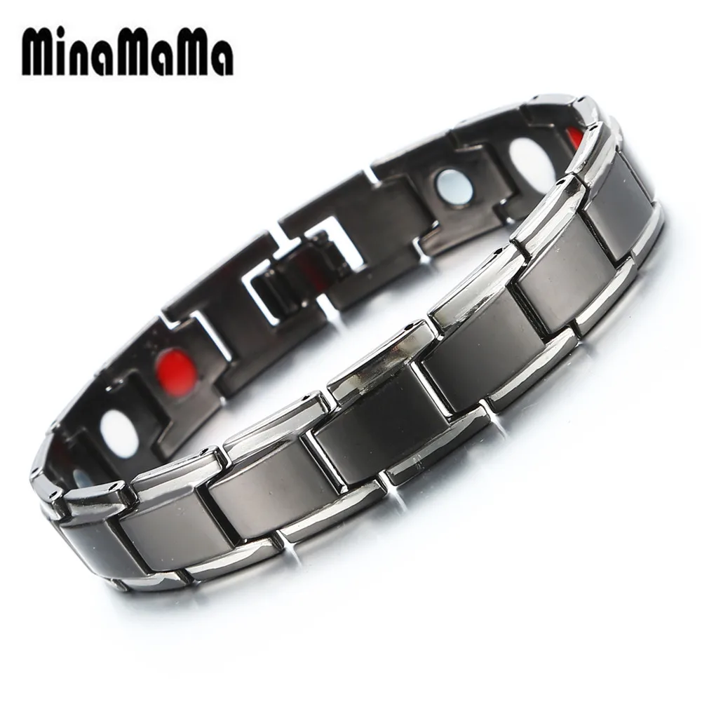 Черный Серебряный Медный 4 в 1 Энергетический Браслет для здоровья от артрита, Здоровый Магнитный браслет для мужчин и женщин, энергетическая терапия