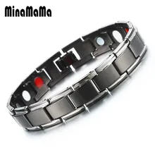 Черный Серебряный Медный 4 в 1 Энергетический Браслет для здоровья от артрита, Здоровый Магнитный браслет для мужчин и женщин, энергетическая терапия