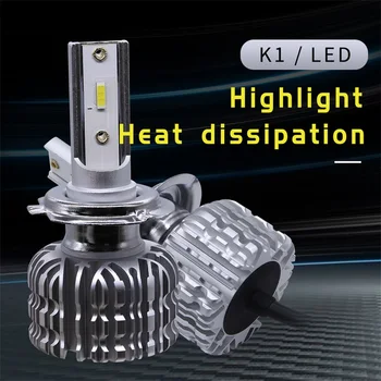 

2Pcs Mini CSP Chip LED H1 H3 H7 H4 H11 9005 9006 5202 Car LED Headlight Bulbs 72W 8400LM 6500K Auto Led Canbus Light Lamp 24V