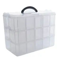 Складная трехслойная лента прозрачная коробка для хранения отдельная Лента наклейки инструмент менеджер прозрачный пластиковый офисный