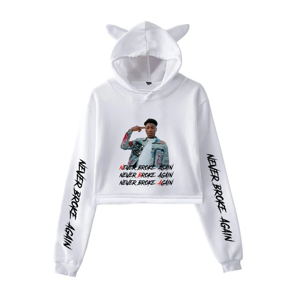 YoungBoy Never Broke/толстовка с кошачьими ушками, новинка, распродажа, качественный свитер, пуловеры, милые корейские худи, повседневные розовые Топы