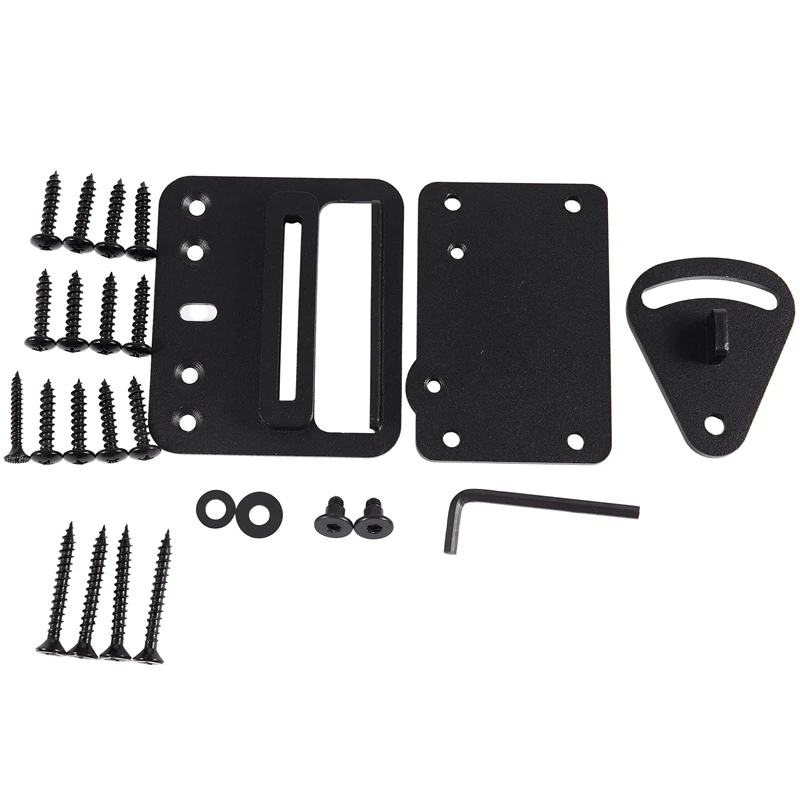 

Steel Barn Door Latch Lock for Sliding Barn Wood Door Gate with Screw Black