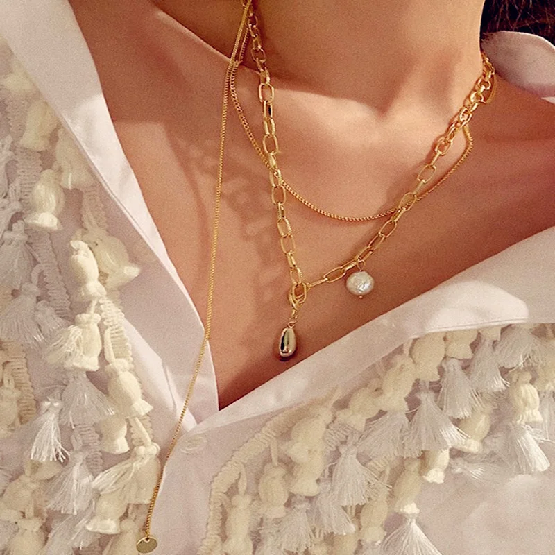 Женское многослойное колье в стиле хип-хоп | Украшения и аксессуары