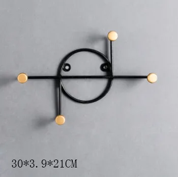 

Iron Art Creative 4 Hooks Cloth Hangers Key Bag Hat Coat Hanger Wall Decoration For Living Room Bedroom Wall Mount 13