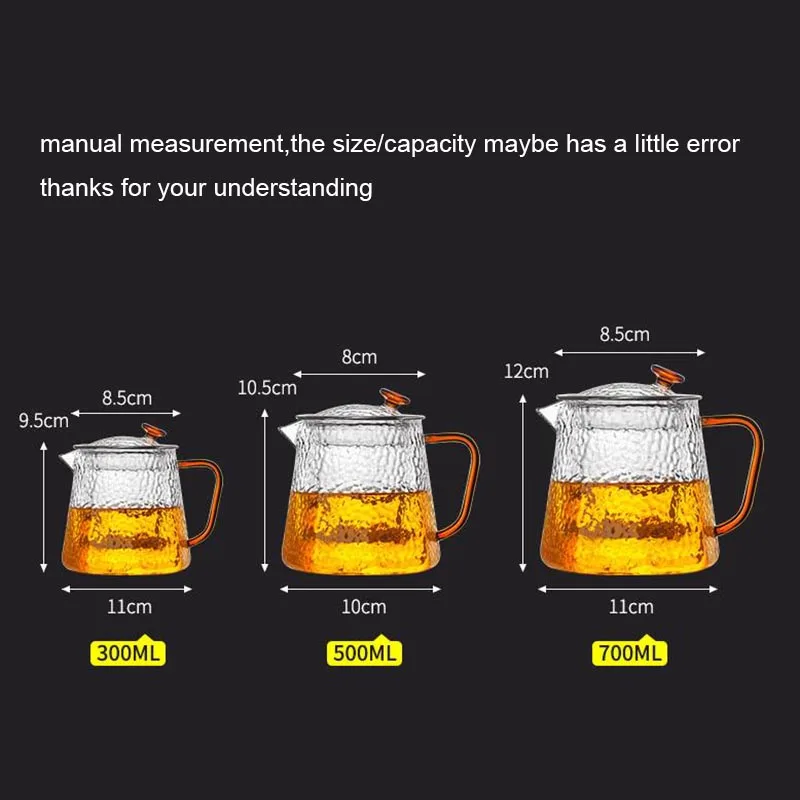 300 мл-700 мл креативный чайник термостойкий стеклянный фильтр ручка горшок китайский чайный набор кунг-фу посуда для напитков сок кофе молоко чайник