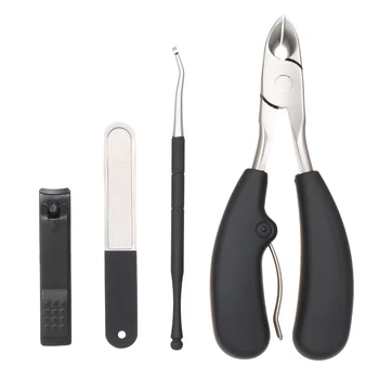 

4PCS/Set Toenail Clippers Strong Big Nail Scissors Nippers Clippers for Thick Ingrown Hard Toe Nail Fingernail Cutter Tool Set