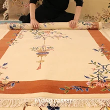 YILONG 4'x6' античный ковер ручной работы, китайское искусство, украшение, ручная работа, шерстяной ковер(TJ018S4x6