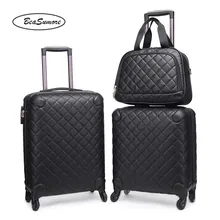 BeaSumore, 16 дюймов, модные комплекты багажа на колёсиках, Спиннер, Ретро стиль, 20/24 дюймов, из искусственной кожи, для женщин, чемодан, колеса, для мужчин, пароль, тележка