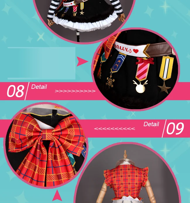 Индивидуальный размер Lovelive Sunshine Aqours Рождественский хор Watanabe You Косплей Костюм Платье Лолиты униот аниме одежда наряды COS
