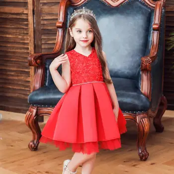 

Flower Girls Wedding Dress Baby Girl Bridesmaid Formal Pageant Dresses Kids Party Birthday Gown Prom Elegant Princess Clothes 8Y