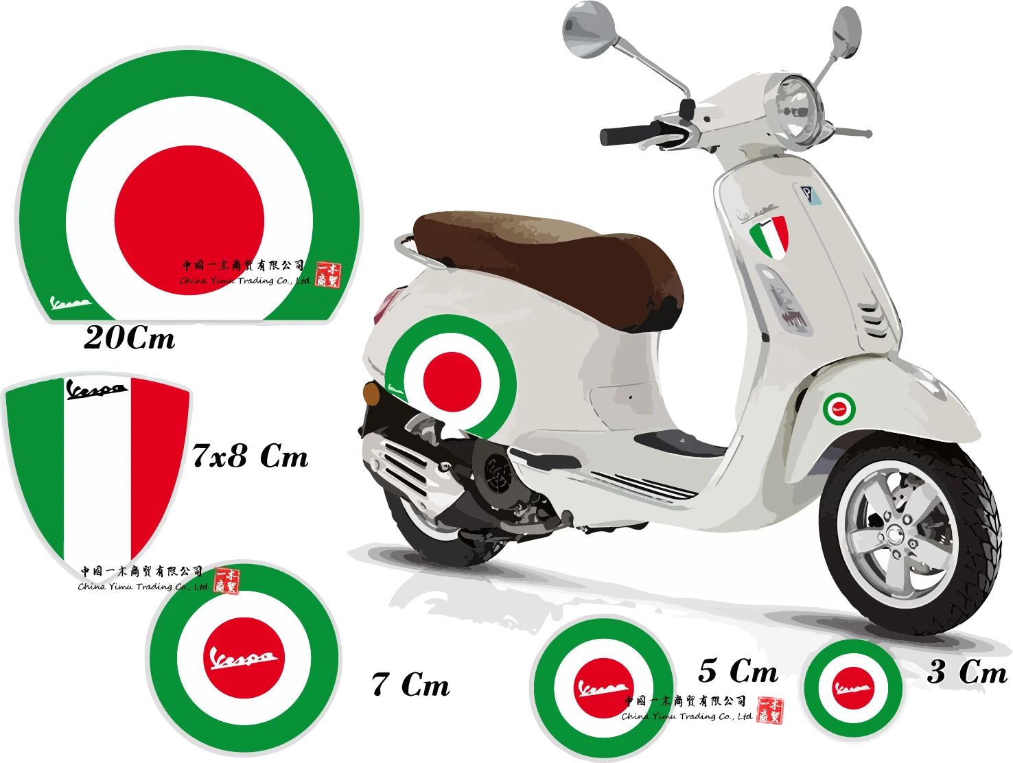 Наклейки motorrad подходят для GamesMonkey клейкие наклейки Vespa набор Piaggio Banderas Italia Rueda |
