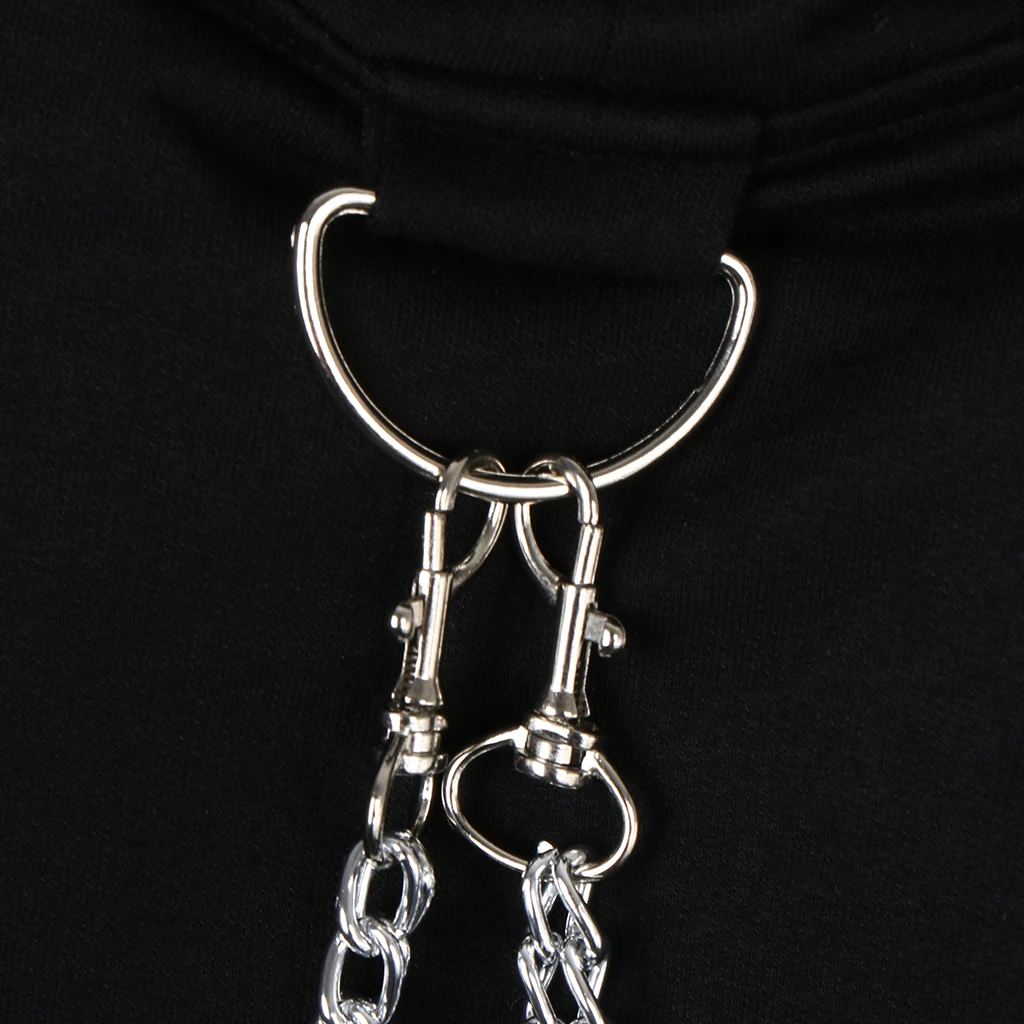 Women Fashion Long Sleeve Pullover Hoodie Crop Top Metal Chain Sweatshirt Women Pullover Hoodie with Alloy Chain