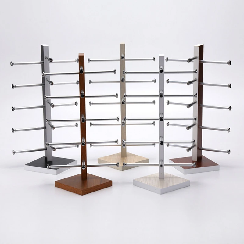 

Mordoa 5 Colors Wood Display Stand for Sunglass 3D Glass 5 Vice Glasses Display Stand Holder Rack/shelf Assembly New Arrival