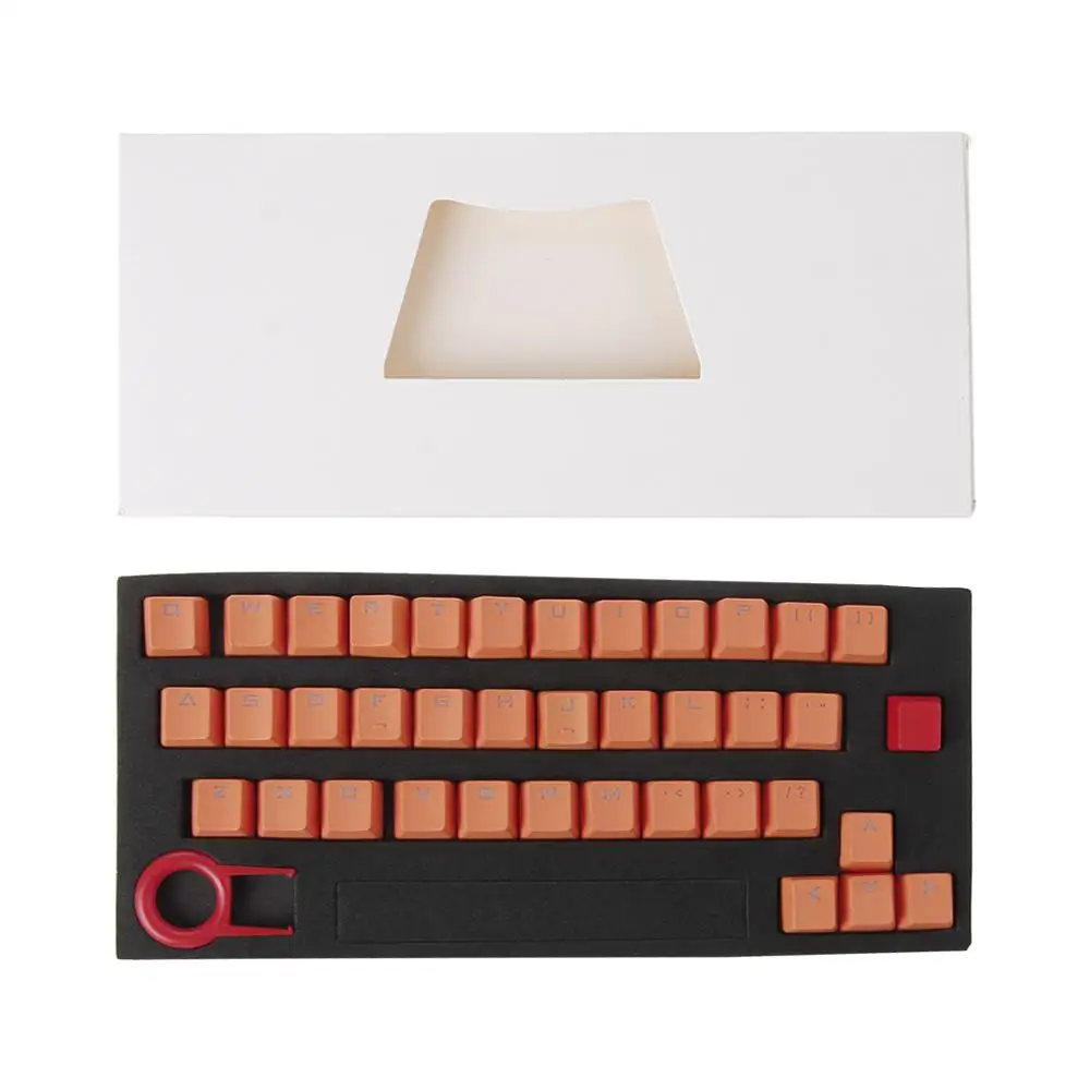 O PBT 37 ключей двойной выстрел просвечивающие с подсветкой колпачки для механической клавиатуры - Цвет: O