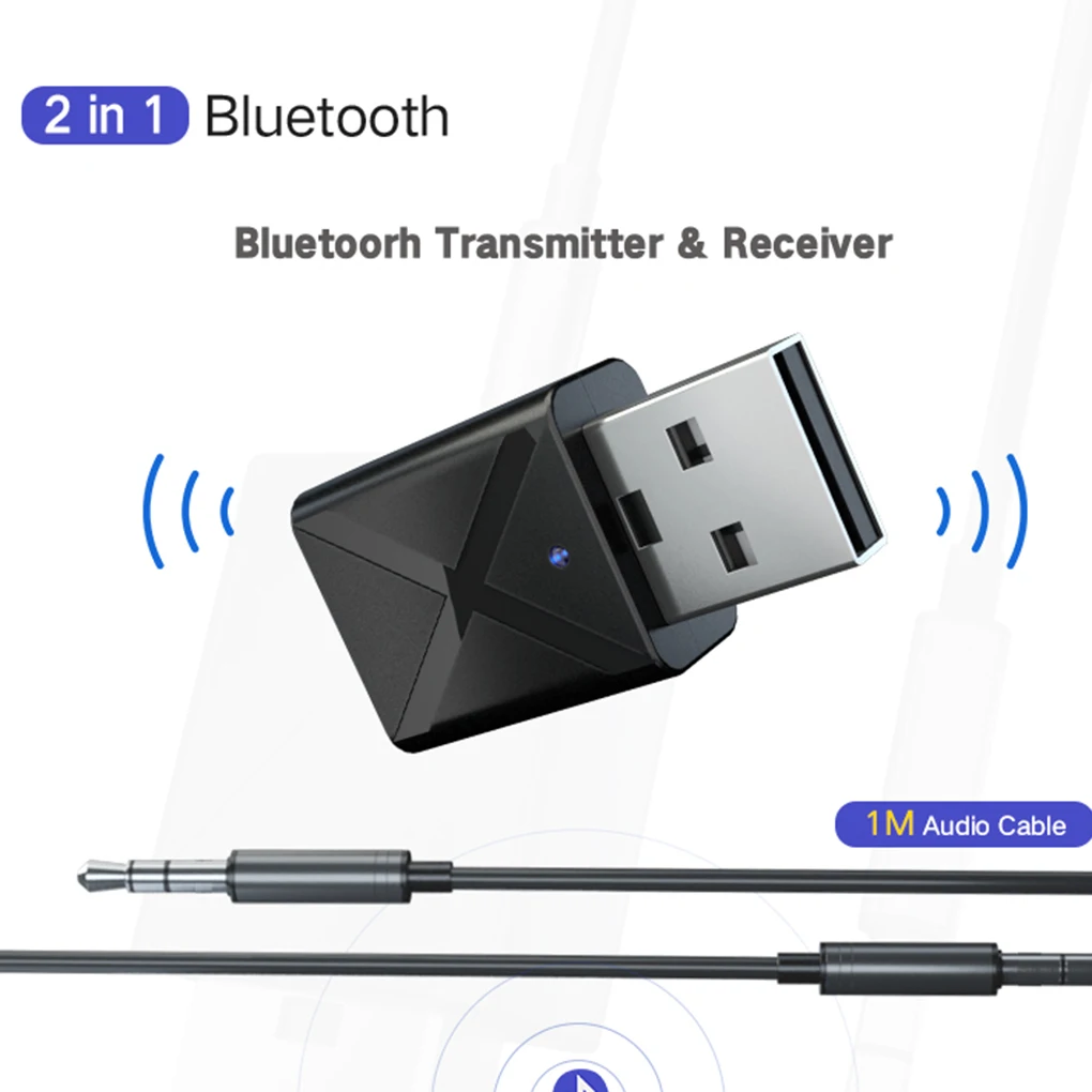 New Bluetooth 5.0 Audio Receiver Transmitter Mini Stereo Bluetooth AUX USB 3.5mm Jack For TV PC Car Kit Wireless Adapter