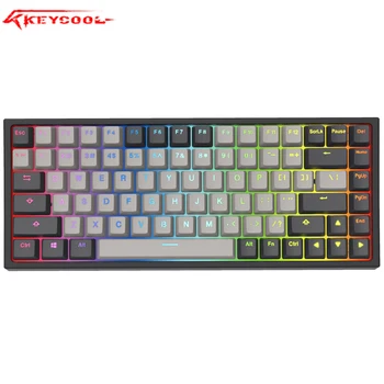 

Keycool KC84 Bluetooth RGB backlit Mechanical Gaming Keyboard 84 keys mini layout Hotswaple Gateron Switch Portable Keyboard