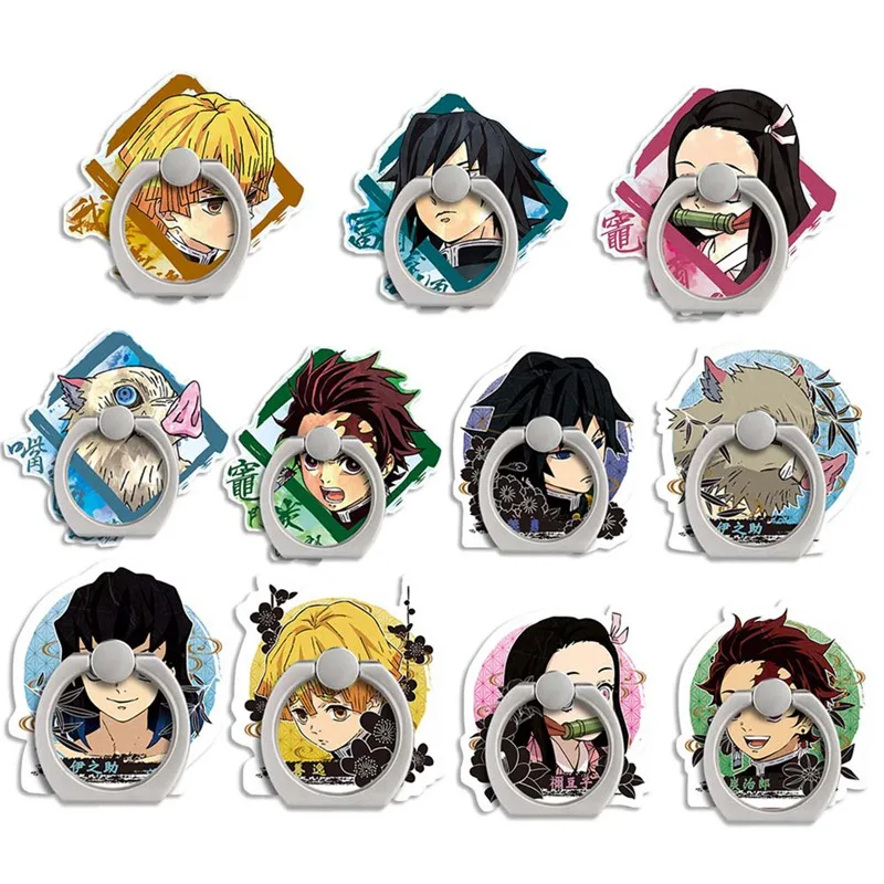 

New Acrylic Cartoon Demon Slayer Kimetsu no Yaiba Blade of Ghost Cute Mobile Phone Ring Bracket for iPhone 11 pro for Xiaomi