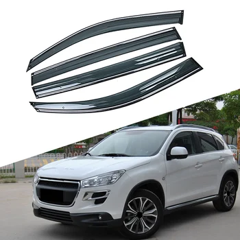 

For PEUGEOT 4008 2012-2017 Car Window Sun Rain Shade Visors Shield Shelter Protector Cover Frame Sticker Exterior Accessories