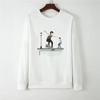 

Harajuku Hip Hop Oversize Sweatshirt Hoodies Long Sleeve Sport Gothic Round Collar Cute Autumn Winter bluza damska Loose Jumper