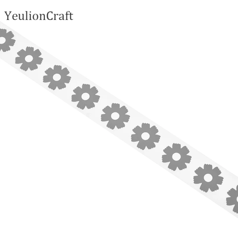 Chzimade Smile Flower Heat Transfer Reflective Sticker Vinyl Film craft vinyl film craft vinyl sticker reflective tape sticker 100x3cm For Clothing Diy Sewing Accessories Supplies