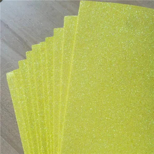 20*30 Cm Glitter Foam Paper Paper-Cut Scrapbook Sticker Kids DIY Craft Handmade Material Wedding Party Decoration Spong Paper yellow