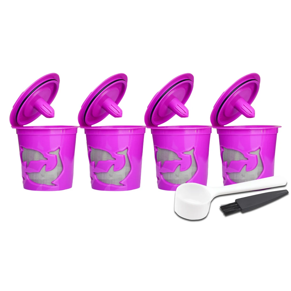 

4 Pcs Refillable Reusable Cups Coffee Filters for Keurig 2.0 K200, K300, K400 PI669