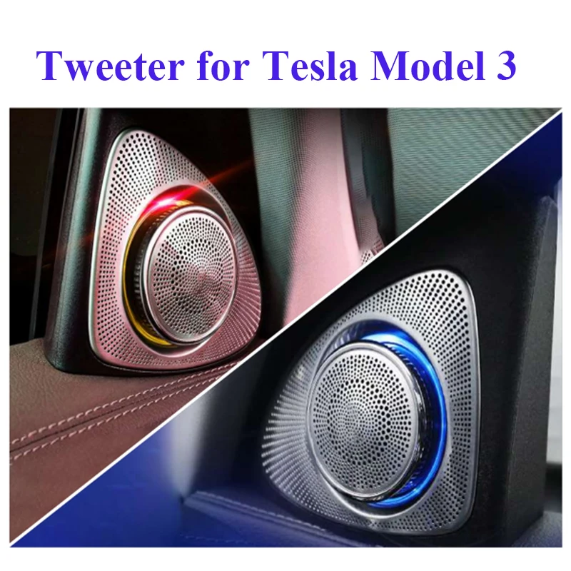 Новейший 3D вращающийся твитер для Tesla Model 3 с окружасветильник автомобильные