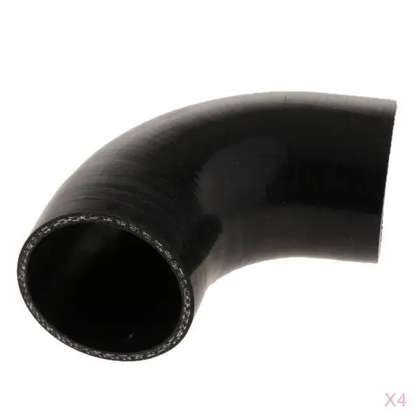 4Pieces Silicone Hose 90 Degree Bend Intercooler Tube Turbo Intake Pipe