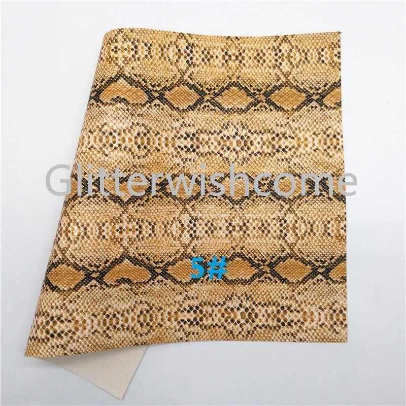 Glitterwishcome 21X29 см A4 размер винил для бантов питон Синтетическая кожа ткань искусственная кожа листы для бантов, GM647A