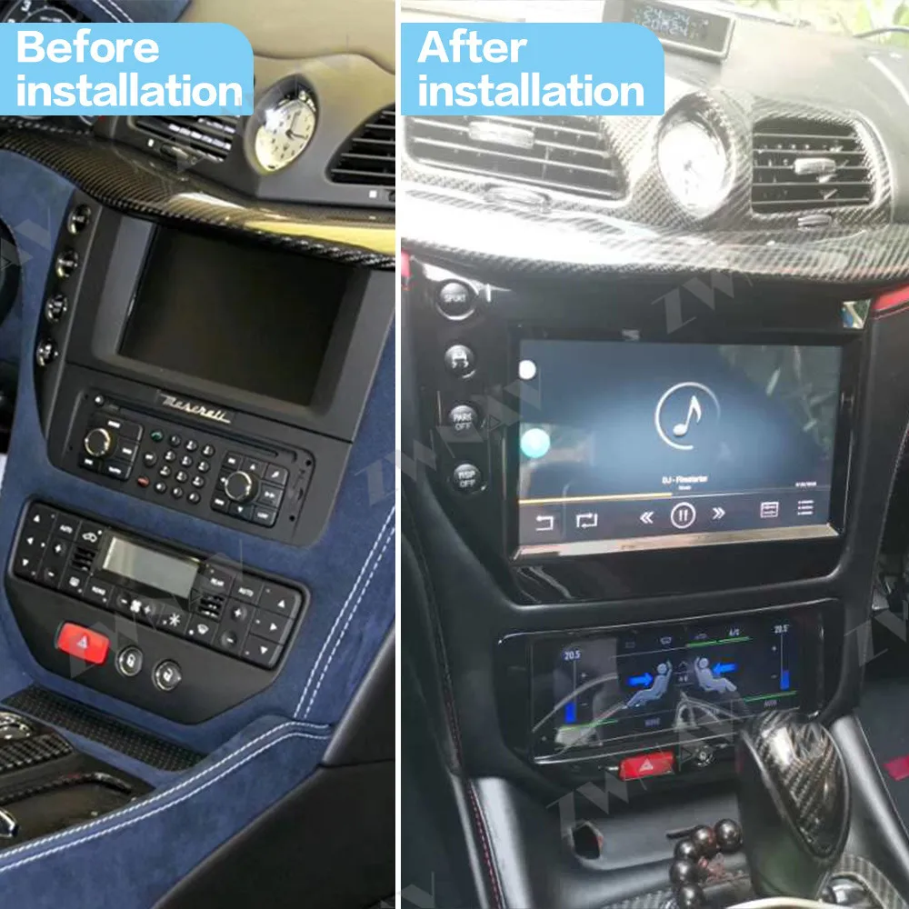 Автомобильный мультимедийный плеер, Android 9,0 для Maserati GT/GC GranTurismo 2007-2017, ЖК-дисплей, кондиционер, тачпад, GPS, стерео радио Автомобильный мультимедийный плеер, Android 9,0 для Maserati GT/GC GranTurismo 2007-2017, ЖК-дисплей, кондиционер, тачпад, GPS, стерео радио