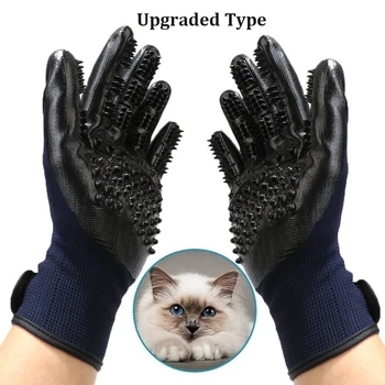 

Pet Glove Cat Gog Grooming Longer Thicker Hair Deshedding Brush Gloves Dogs Comb for Cats Bath Clean Massage Hair Remover Brush