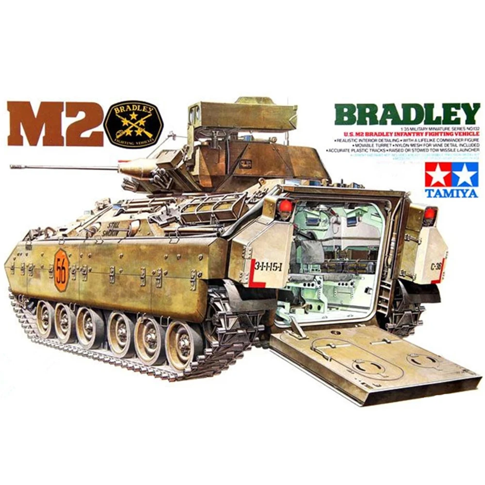 Tamiya 35132 модель колесницы строительный комплект 1:35 масштаб США м2 Брэдли кавалерия боевой автомобиль сборки игрушки для детей и взрослых