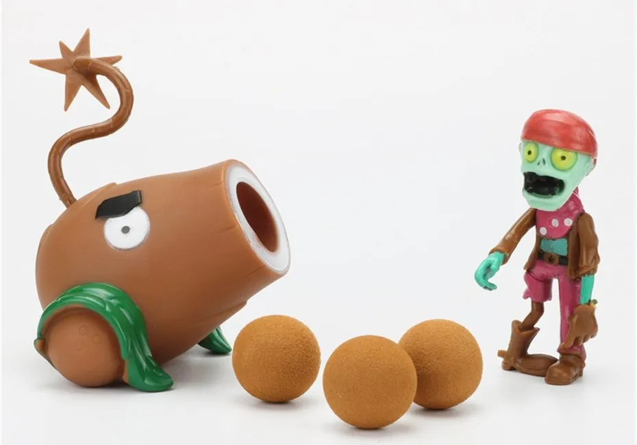Новая игра Растения против зомби фигурка Peashooter ПВХ модель игрушки для детей родитель-ребенок Интерактивная игрушка шутер горох - Цвет: Темно-серый