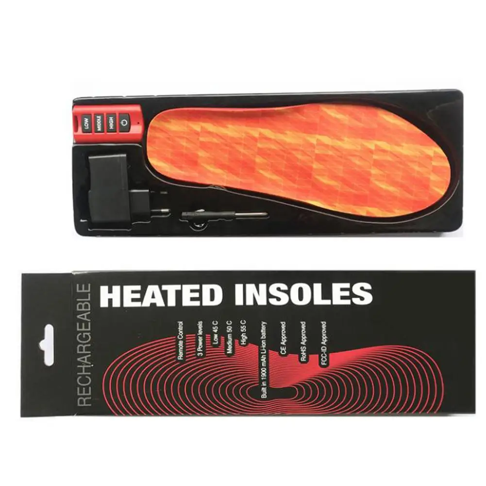 MeterMall Electric Heating Insole Bluetooth Remote Control Heating Insole USB Rechargeable Winter Warm Heating Insoles