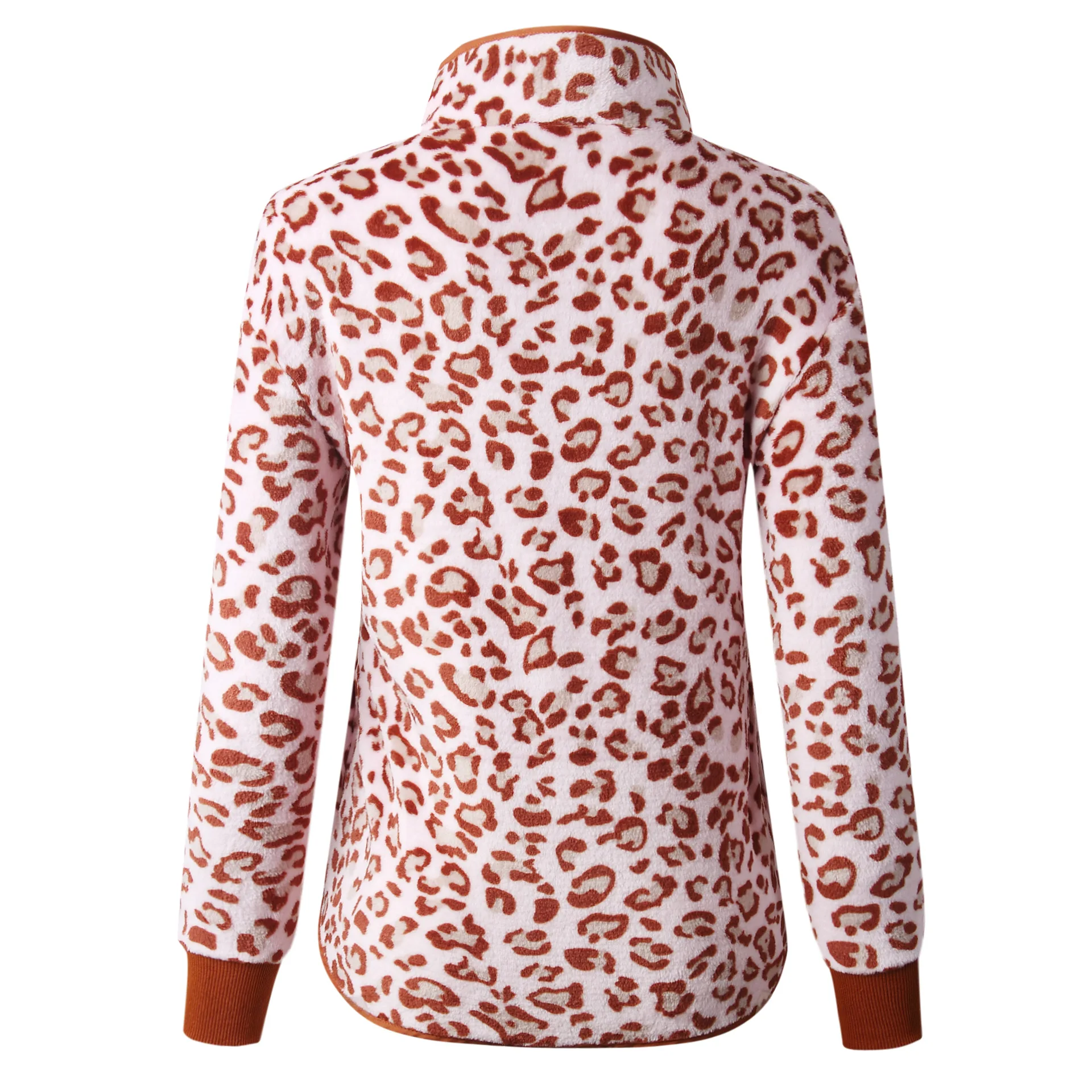 LOGAMI Леопардовый Свитшот женский из искусственного меха карманы теплый флис Осень Зима пуловер с капюшоном