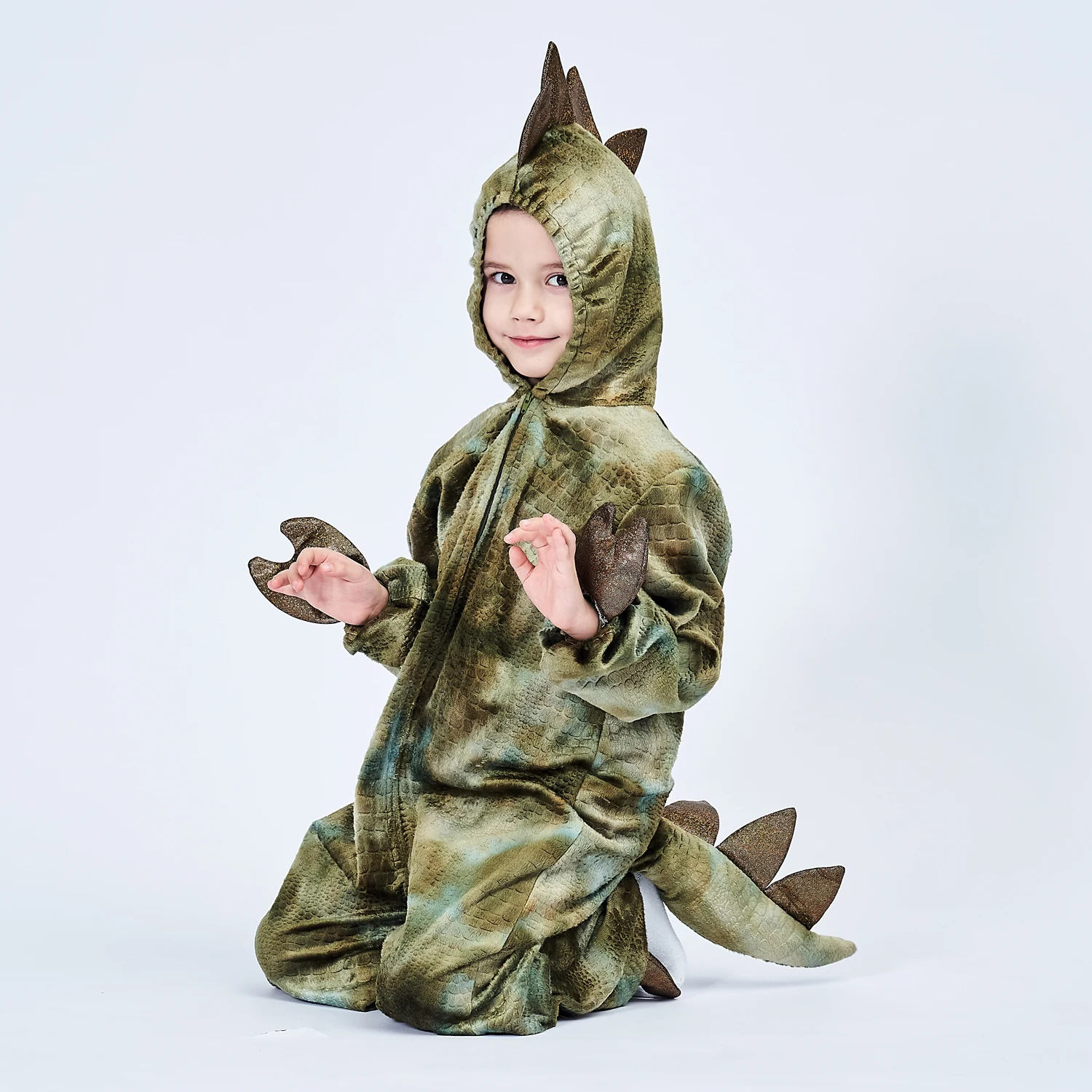 2-8T Toddler Kids Child Dinosaur T-Rex Costume Cosplay For Boys Halloween Purim Party Disfraz Fantasia Dress Up Hoodie Jumpsuit cosplay jumpsuit,kids cosplay costume