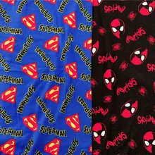 100X160 м Марвел, Мстители, паук супер трикотажные хлопчатобумажные ткани мультфильм печати лоскутное DIY одежда для малышей материал швейная футболка