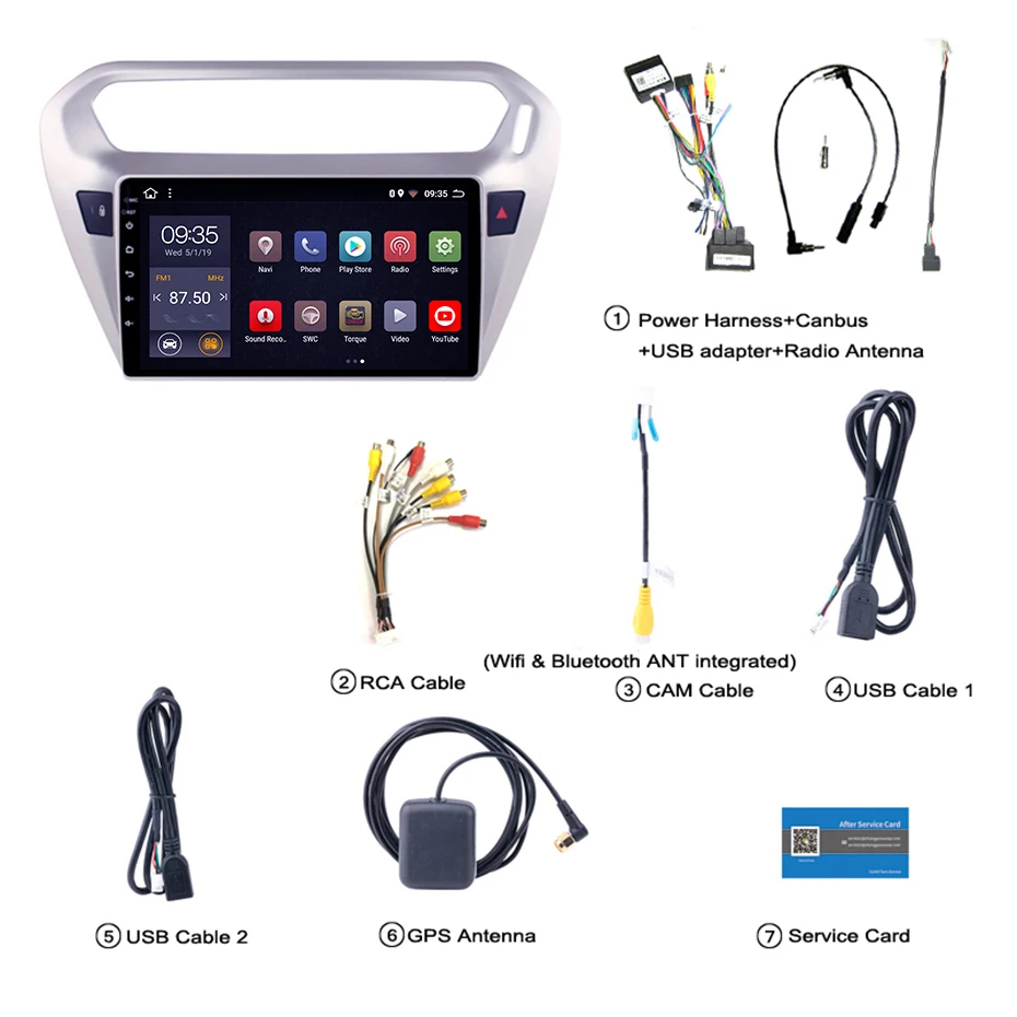 Car Radio For peugeot 301 citroen elysee 2014-2018 Android 8.1 HD 9 inch GPS Navigation Multimedia Player