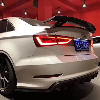 

Car StyleFor Audi A3 Sedan Spoiler A3 S3 Carbon Fiber Rear Spoiler Trunk Wing Glass Black Finish 2014 2015 2016 2017 2018 For A3