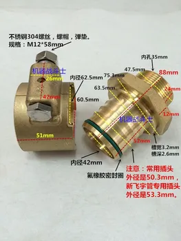 

Fittings of tanker fittings Polyethylene composite pipe joint of tanker (all copper, with stainless steel screw)
