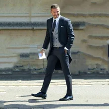 Фрак длинная куртка Свадебные костюмы для мужчин Slim Fit итальянские вечерние смокинги большое платье на выпускной костюм из 3 предметов