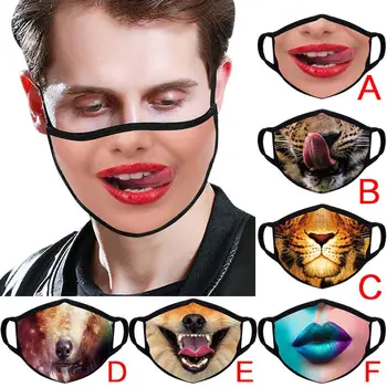 

Funny Print Facemask Adult Washable маски Dust Mask safe-ultraviolet Plaid Mask Breathable Hygiene Safety masque mascarillas